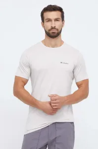 Športové tričko Columbia béžová farba, s potlačou