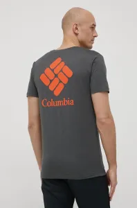 Športové tričko Columbia Tech Trail Graphic šedá farba, s potlačou #6057495