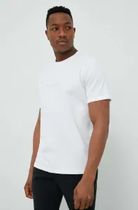 Tričko Columbia pánske, biela farba, s nášivkou #7559035
