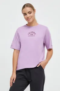 Bavlnené tričko Columbia fialová farba #8165391