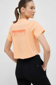 Bavlnené tričko Columbia oranžová farba #7528440