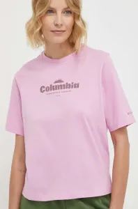 Bavlnené tričko Columbia North Cascades ružová farba, 1992085 #9205679