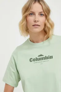 Bavlnené tričko Columbia North Cascades zelená farba, 1992085