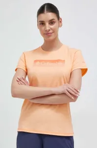 Športové tričko Columbia Sun Trek oranžová farba