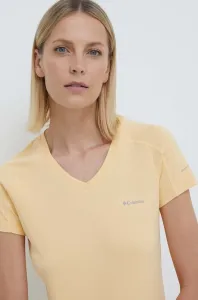 Športové tričko Columbia Zero Rules žltá farba, 1533571