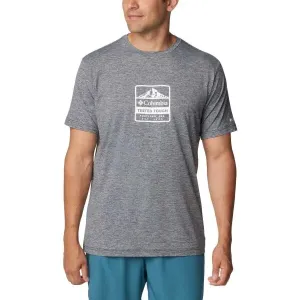 Columbia KWICK HIKE GRAPHIC SS TEE Pánske tričko, sivá, veľkosť #9327767