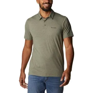 Columbia TECH TRAIL POLO Pánske funkčné tričko polo, tmavo zelená, veľkosť #9460255