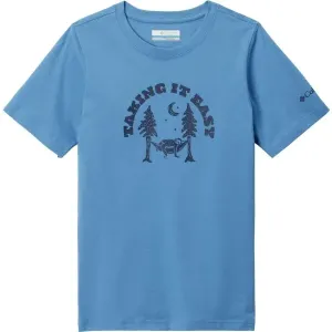 Columbia VALLEY CREED SHORT SLEEVE GRAPHIC SHIRT Detské tričko, modrá, veľkosť #9328338