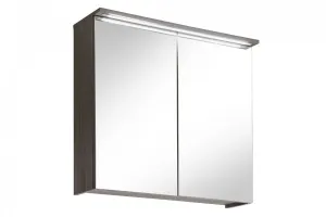 Závesná kúpeľňová skrinka so zrkadlom a s LED osvetlením Cosmo 2 841 2D avola
