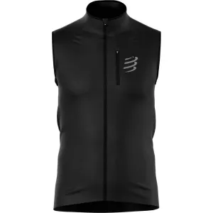 Compressport HURRICANE WINDPROOF M Pánska vetruodolná vesta, čierna, veľkosť #8703817