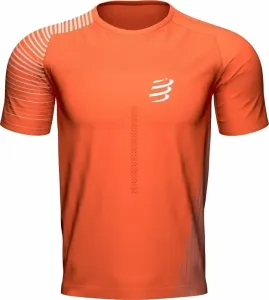 Compressport Performance SS Tshirt M Orangeade/Fjord Blue S Bežecké tričko s krátkym rukávom