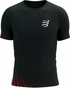 Compressport Racing SS Tshirt M Black/High Risk Red L Bežecké tričko s krátkym rukávom