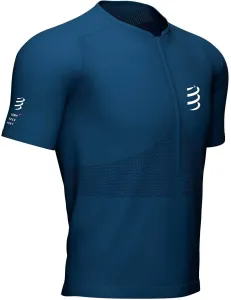 Compressport Trail Half-Zip Fitted SS Top Blue S Bežecké tričko s krátkym rukávom