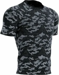 Compressport Training SS Tshirt M Camo Premium Black Camo L Bežecké tričko s krátkym rukávom