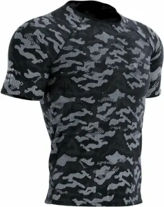 Compressport Training SS Tshirt M Camo Premium Black Camo M Bežecké tričko s krátkym rukávom