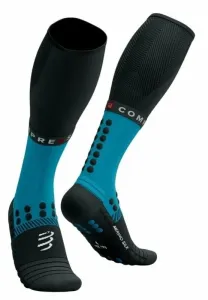 Compressport Full Socks Winter Run Mosaic Blue/Black T2 Bežecké ponožky