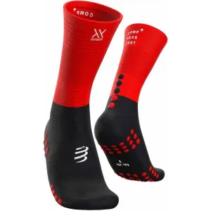 Compressport MID COMPRESSION SOCKS Vysoké  bežecké ponožky, červená, veľkosť #471287