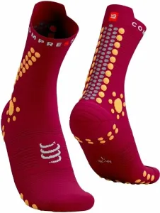 Compressport PRO RACING SOCKS v4.0 TRAIL Bežecké ponožky, červená, veľkosť