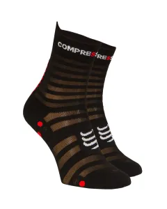 Compressport Pro Racing Socks v4.0 Ultralight Run High Black/Red T4 Bežecké ponožky