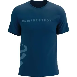 Compressport LOGO SS TSHIRT Pánske tréningové tričko, modrá, veľkosť #5823376