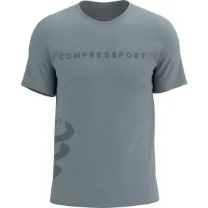 Compressport LOGO SS TSHIRT Pánske tréningové tričko, sivá, veľkosť #5823237