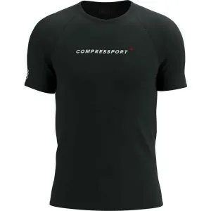 Compressport TRAINING SS LOGO TSHIRT M Pánske tréningové tričko, čierna, veľkosť #9239659