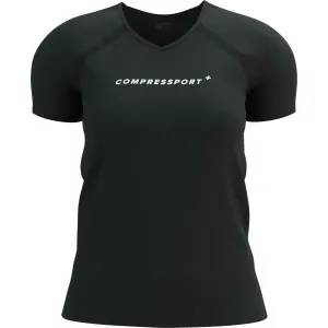 Compressport TRAINING SS LOGO TSHIRT W Dámske tréningové tričko, čierna, veľkosť #9315438