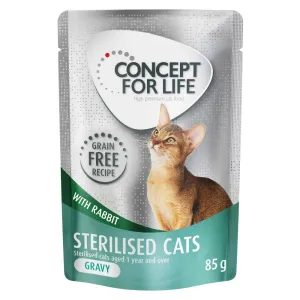 Concept for Life kapsičky, 12 x 85 g - 10% zľava! - Sterilised Cats králičie - v omáčke