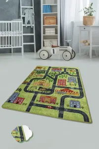 Detský koberec Malé mesto 100x160 cm zelený