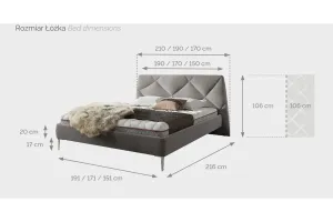 Confy Dizajnová posteľ Sariah 160 x 200 -