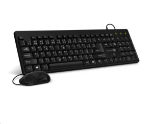 CONNECT IT Combo drôtová čierna klávesnica + myš, CZ + SK layout