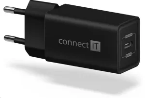 CONNECT IT Fast PD Charge nabíjací adaptér 1×USB-C, 18W PD, čierna