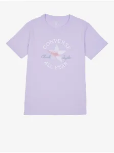 Tričká s krátkym rukávom pre ženy Converse - svetlofialová