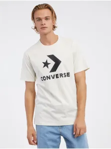 Converse STANDARD FIT CENTER FRONT LARGE LOGO STAR CHEV SS TEE Unisex tričko, béžová, veľkosť