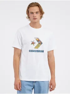 White Men's T-Shirt Converse Star Chevron - Men #7779548