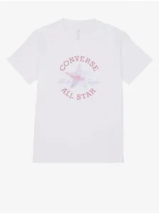 Bavlnené tričko Converse biela farba #6186214