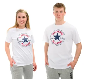 Converse STANDARD FIT CENTER FRONT CHUCK PATCH CORE TEE Unisex tričko, biela, veľkosť XL