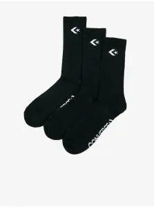 Ponožky Converse 3-pak pánske, čierna farba #2578638