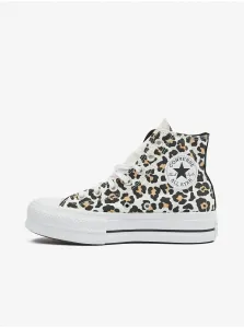 White Women Patterned Ankle Sneakers Converse Chuck Taylor All St - Ladies #8559448