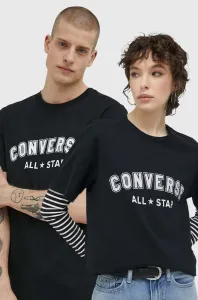 Converse CLASSIC FIT ALL STAR SINGLE SCREEN PRINT TEE Unisex tričko, čierna, veľkosť