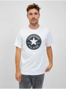 Converse STANDARD FIT CENTER FRONT CHUCK PATCH KNOCK OUT TEE Pánske tričko, biela, veľkosť XL