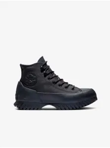 Kožená obuv Converse Chuck Taylor All Star Lugged Winter 2.0 171427C.BLACK-BLACK, dámska, čierna farba, na platforme
