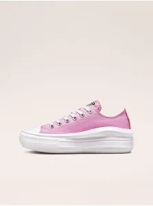 Pink Women's Sneakers on The Converse All Star Move Platform - Women #679485