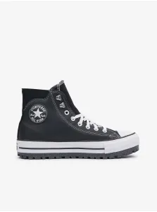 Black Converse Chuck Taylor All Star City Leather Ankle Sneakers - Men's
