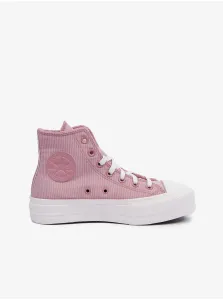 Pink Women Striped Ankle Sneakers Converse Chuck Taylor - Women #7874361