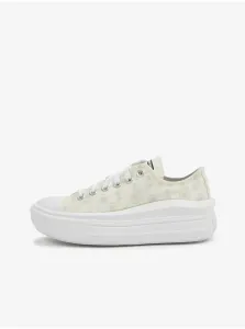 Cream Women's Floral Sneakers on The Converse Chuck Taylor Platform - Women #615132