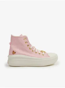 Light Pink Women's Ankle Sneakers on Converse Chuck Ta Platform - Women