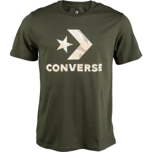 Converse CAMO FILL GRAPPHIC TEE Pánske tričko, khaki, veľkosť S