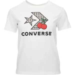 Converse CHERRY STAR CHEVRON INFILL Dámske tričko, biela, veľkosť #9239751