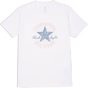 Converse CHUCK PATCH INFILL TEE Dámske tričko, biela, veľkosť #8603007